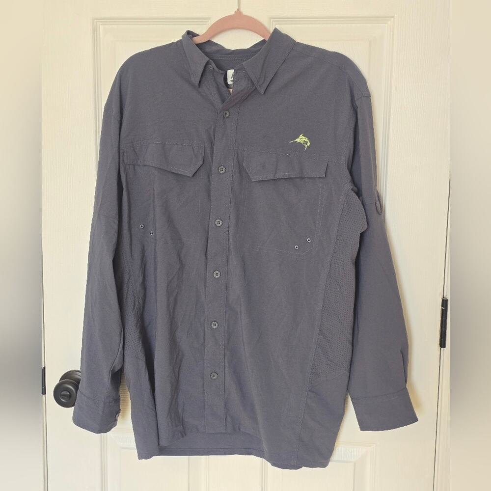 World Wide Sportsman Long Sleeve Fishing Angler Shirt S Nylon Vented Outdoors
